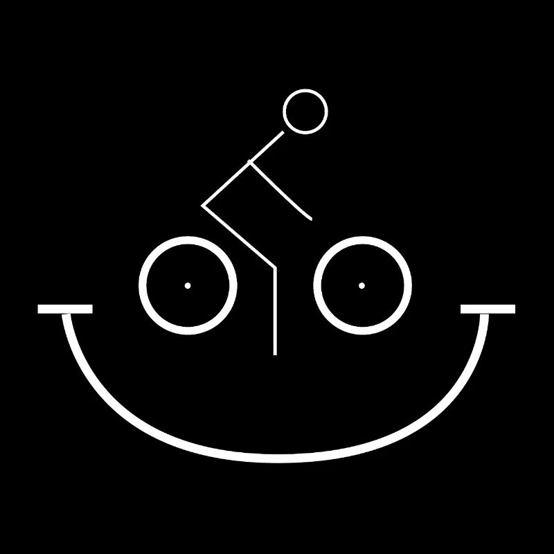 Bicycle Smile – Dessin minimaliste à vélo