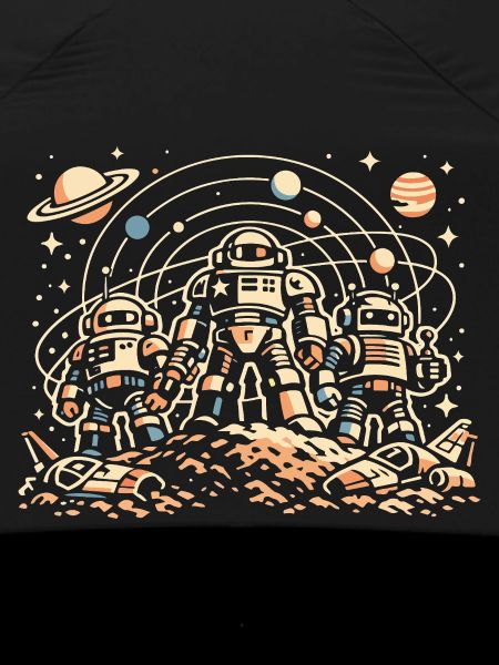 Astronautes sur lune orbitale