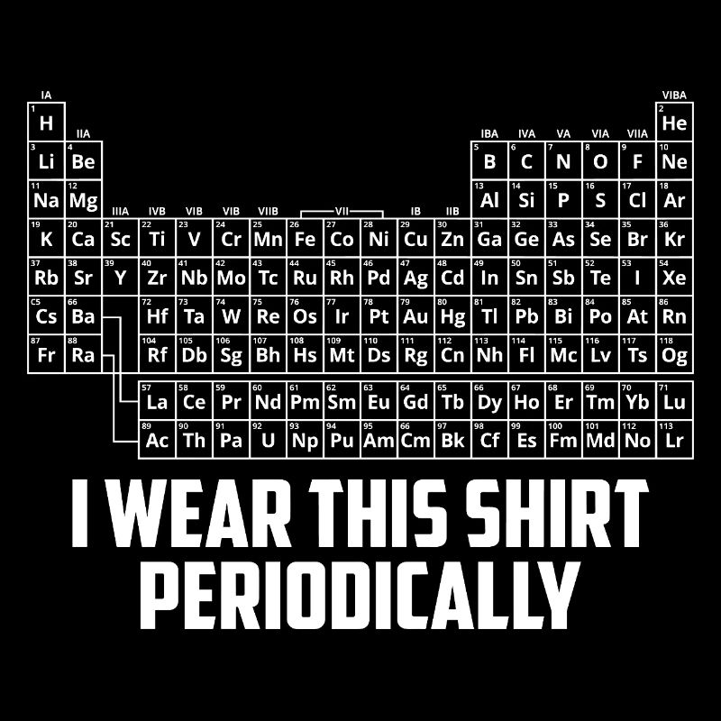 Je porte ce jeu de mots scientifique drôle de temps en temps