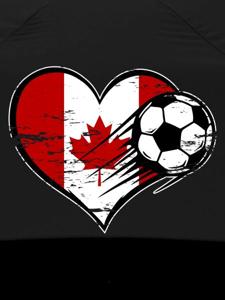 Canada Flag Soccer with Heart