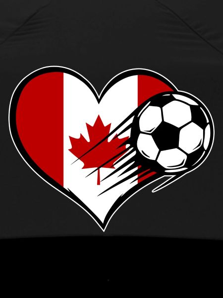 Canada Flag Soccer with Heart