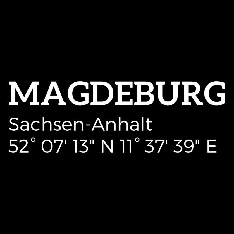 les coordonnées Magdebourg Saxe-Anhalt