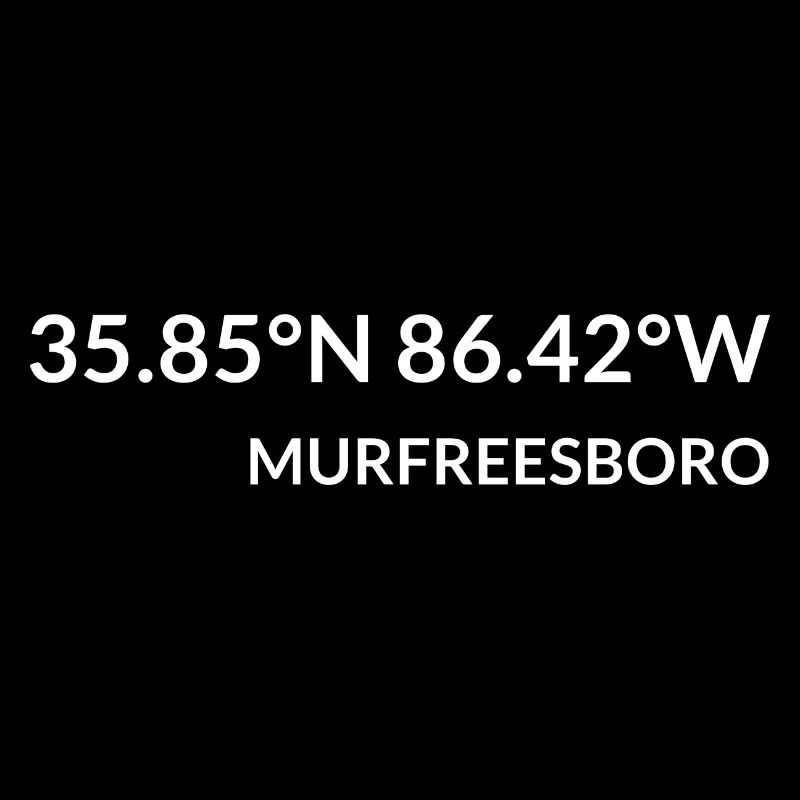 Murfreesboro, Tennessee, USA Coordinates
