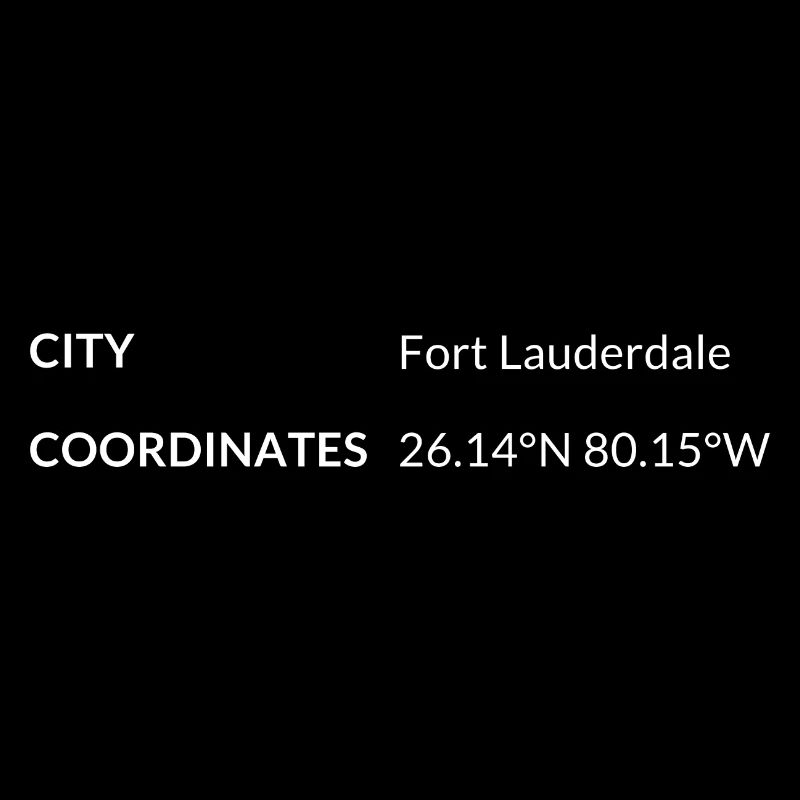 les coordonnées de Fort Lauderdale, Floride, États-Unis