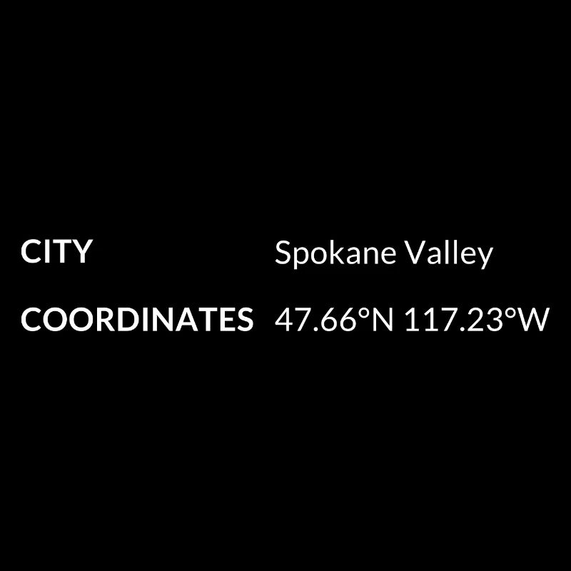 les coordonnées de Spokane Valley, Washington, États-Unis