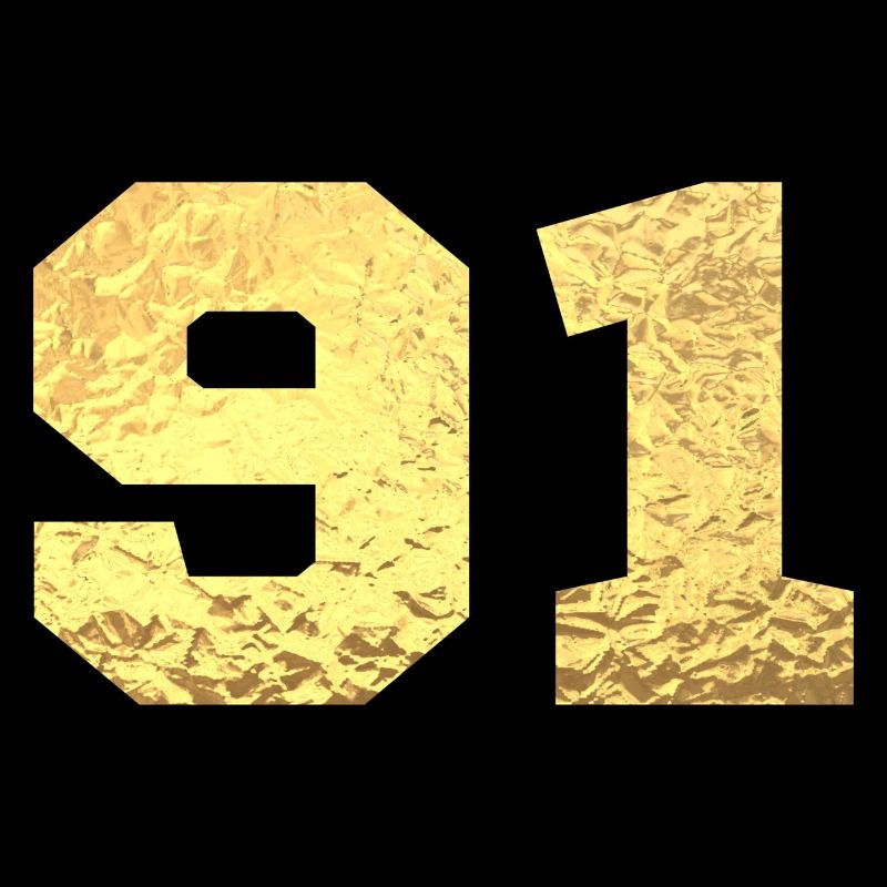 Nummer 91 Gold Glitter - 91. Jahrestag