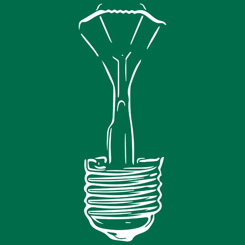 Lamp with defective glass bulb