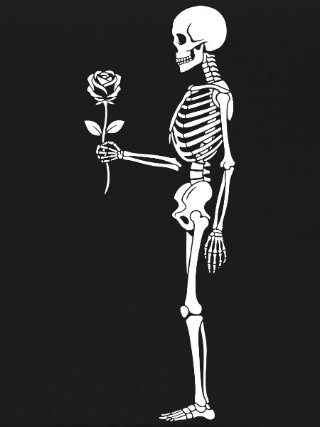 Rosebound Skeleton with flower