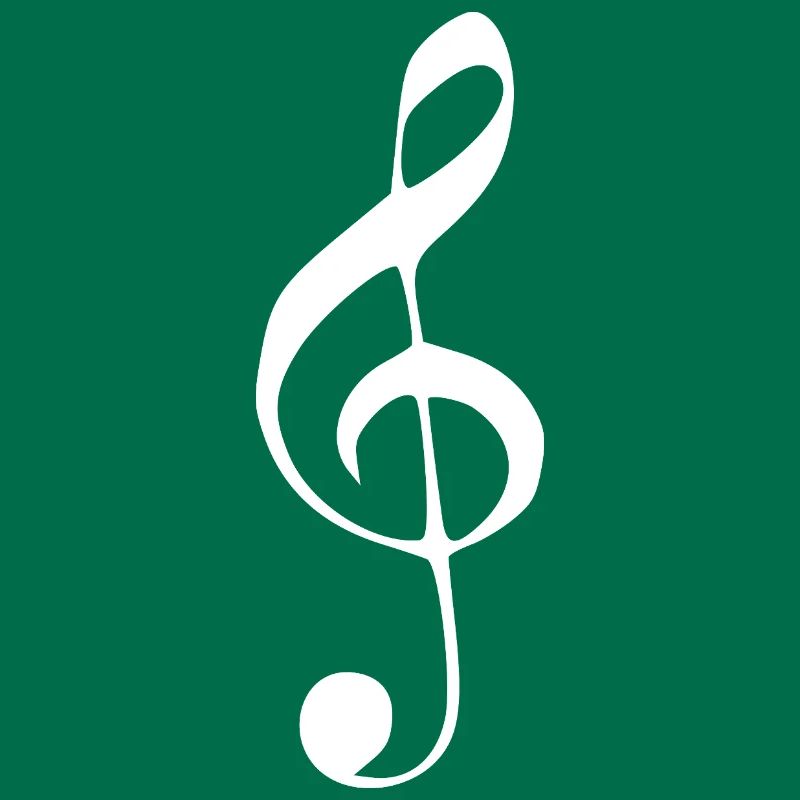 Music clef note note note white