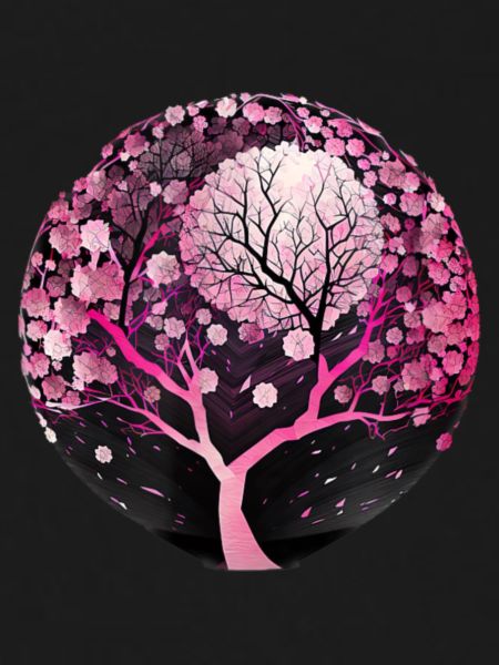 Nature Geometry Cherry Blossom