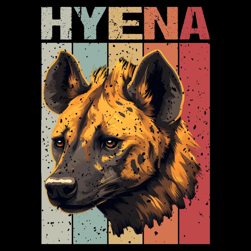 Hyena Head Retro style