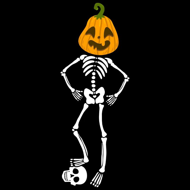 Halloween Pumpkin Man Pumpkin Skeleton is in Control