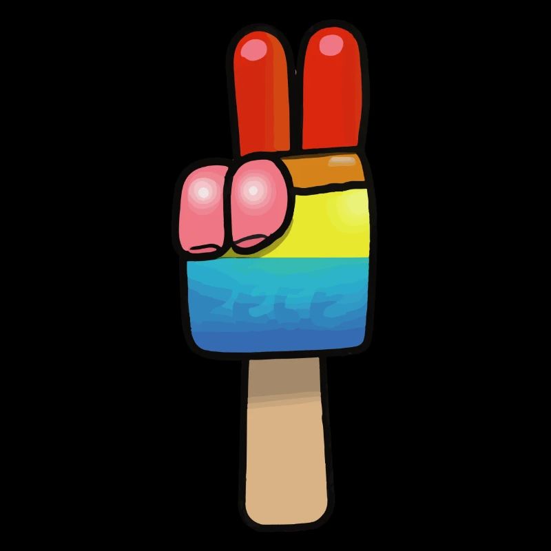 Eis am Stiel Friedenszeichen Peace