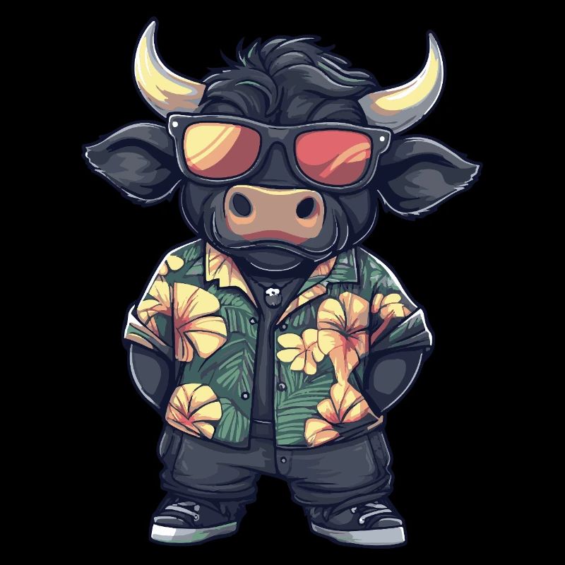 Stier Comic Urlaub