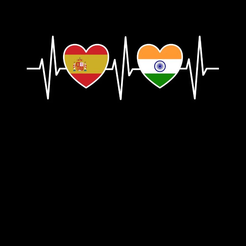 Spain and India Indian flag flags