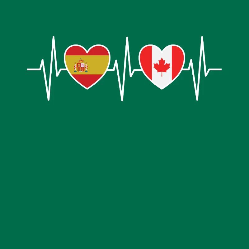 Drapeaux de l’Espagne et du Canada Drapeau canadien