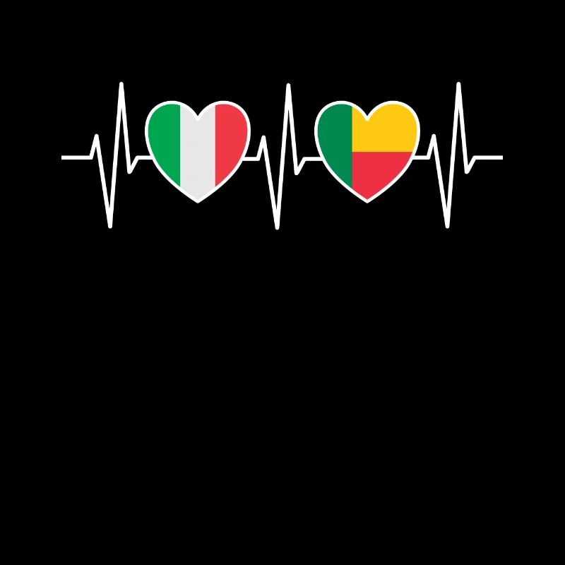 Drapeaux du drapeau béninois de l’Italie et du Bénin