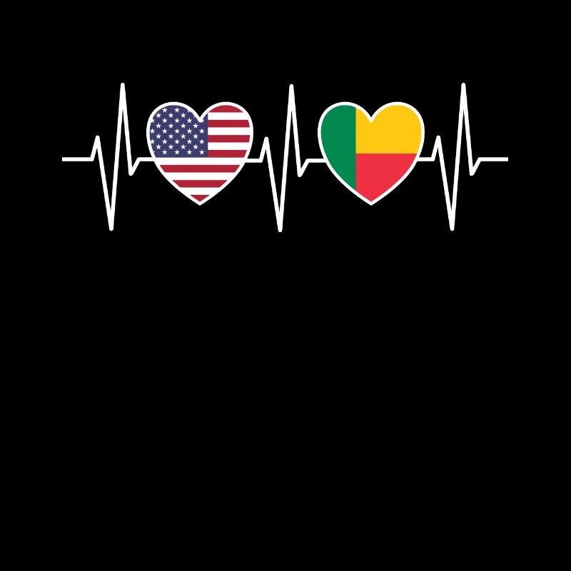 Drapeaux des États-Unis et du Bénin