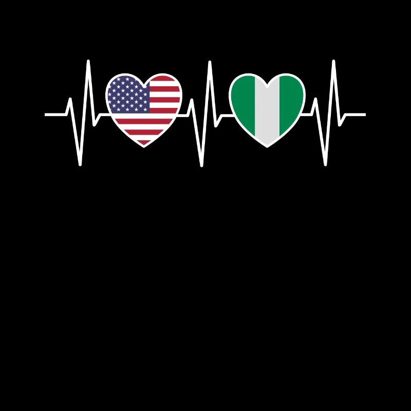 Drapeaux des États-Unis et du Nigéria Drapeau nigérian