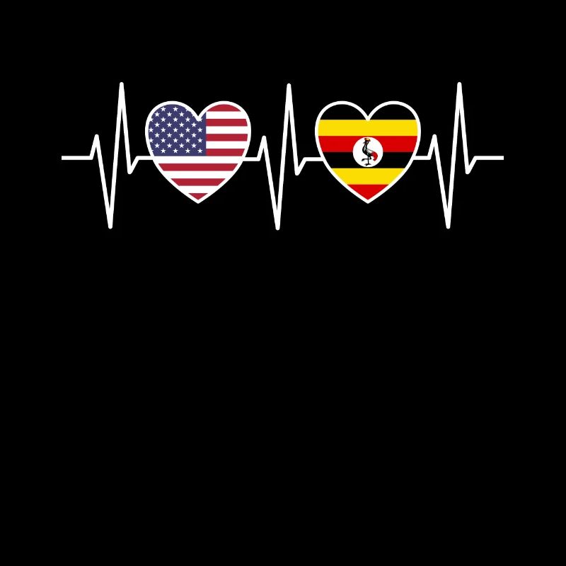 Drapeaux des États-Unis et de l’Ouganda Drapeaux ougandais