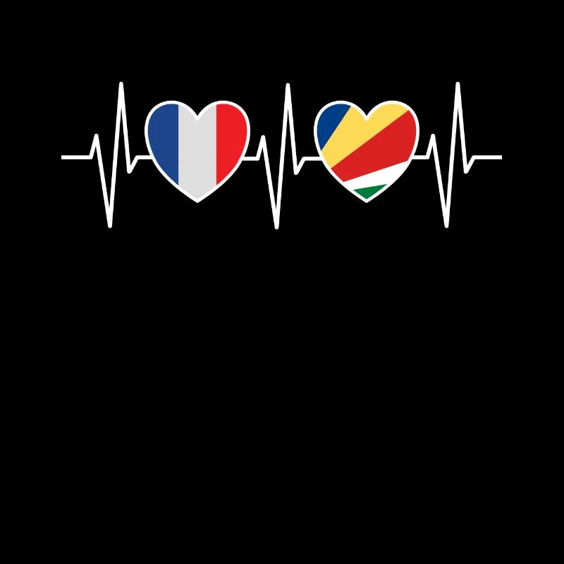 France and Seychelles Seychelles flags