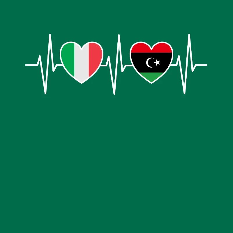 Italie et Libye Drapeau libyen Drapeaux