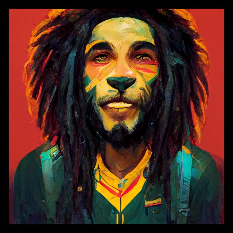 Lion de fer Zion AI Image Rasta