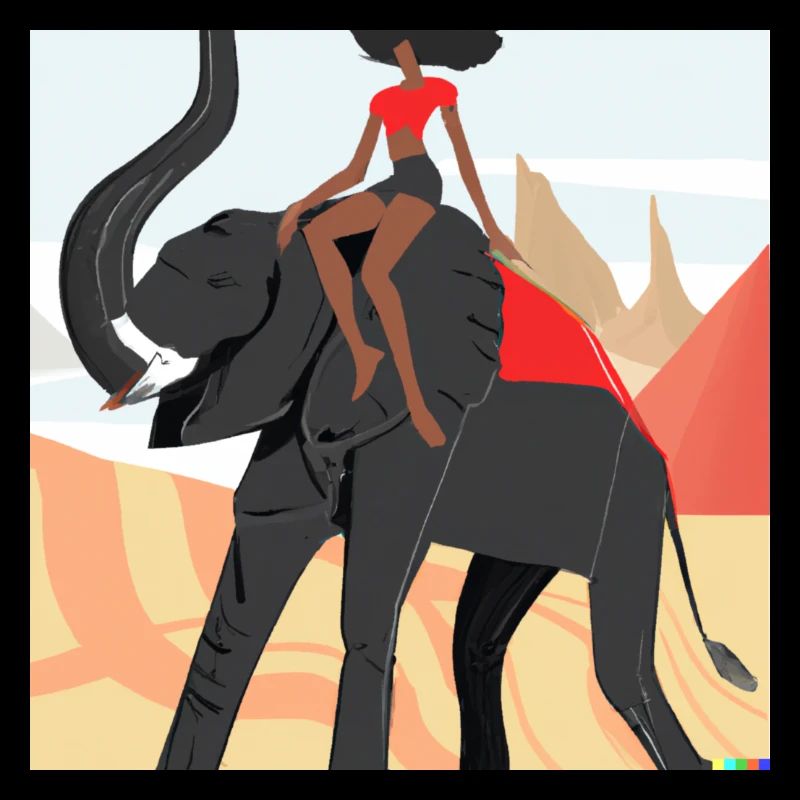 fille chevauchant l’éléphant
