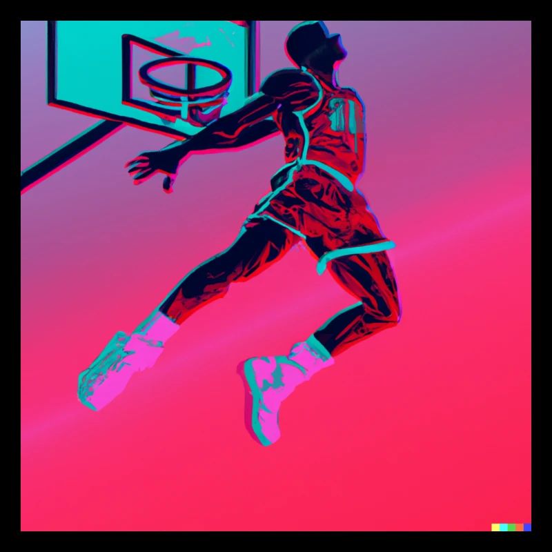 basketteur devant un panier de basket-ball