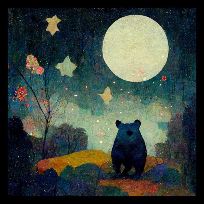 Bear in the moonlight