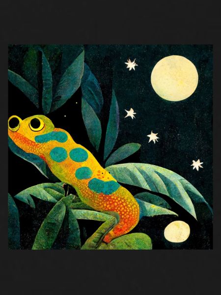 Gecko in the moonlight