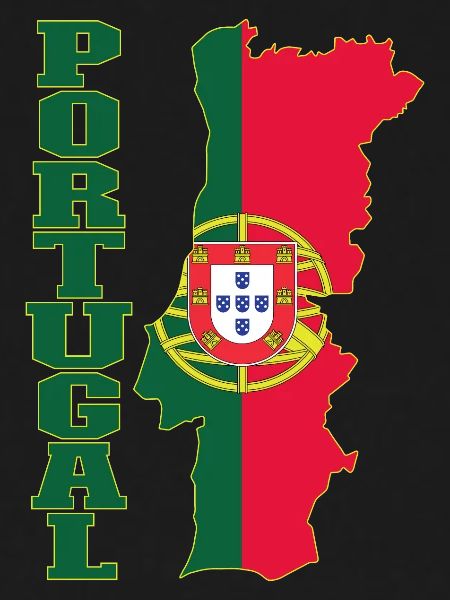 Portugal Flag Map