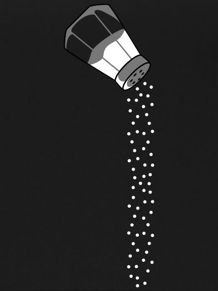 Falling salt design