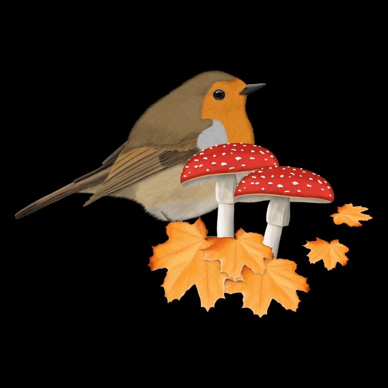 Rotkehlchen Herbst Vogel Vogelbeobachter Halloween