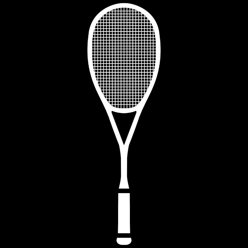 Squash Tennis Racket Split White