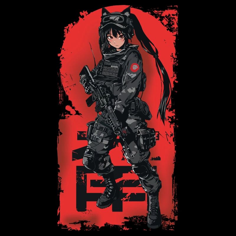 Fille militaire Anime