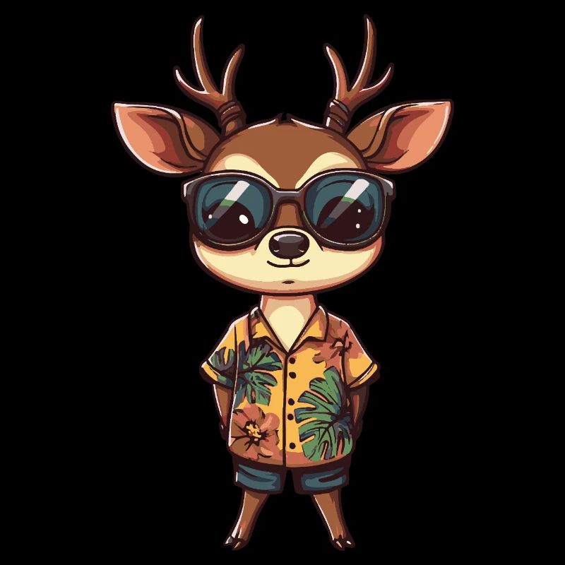 Deer Comic Cool Summer