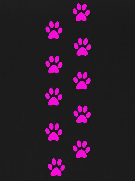Pink Cat Paw Print Pattern