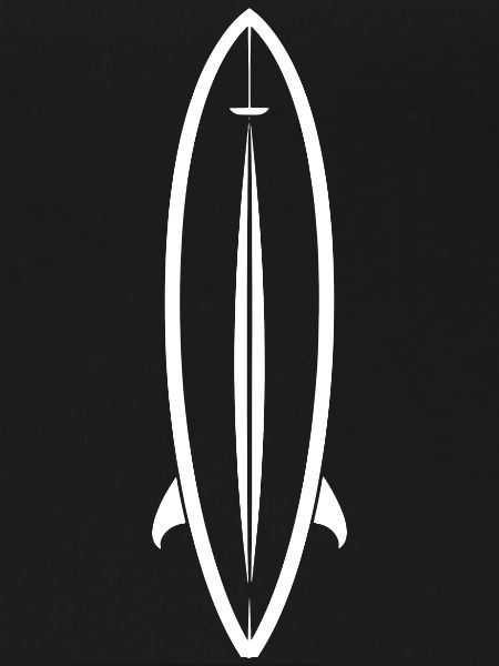 Surfboard Line Art