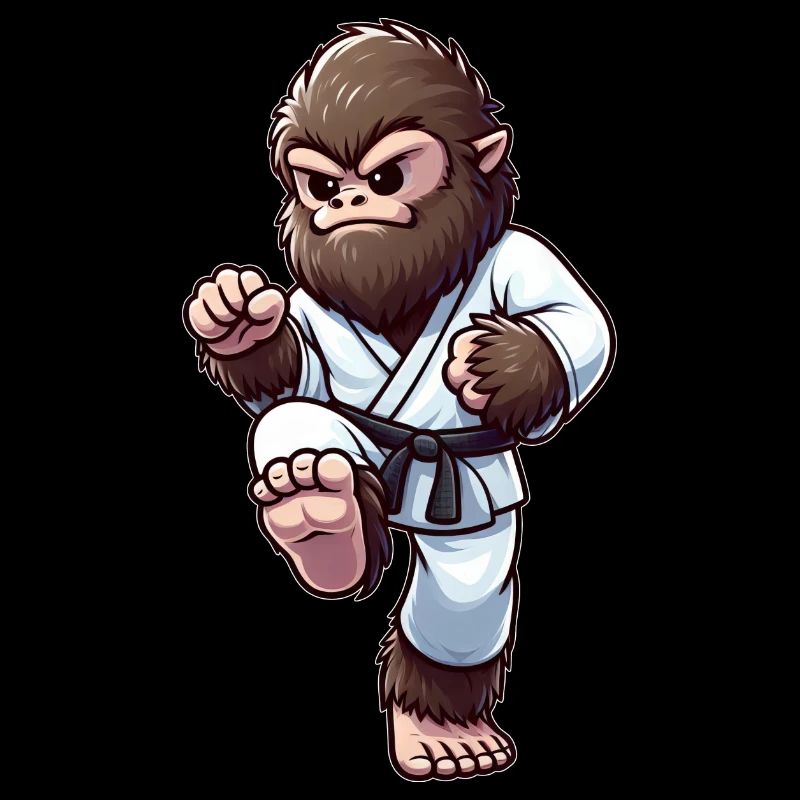 Cooler Bigfoot Sasquatch Karate Kampfsport