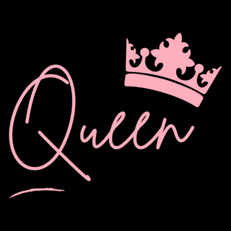 Queen Lettering with Crown – Pink Power