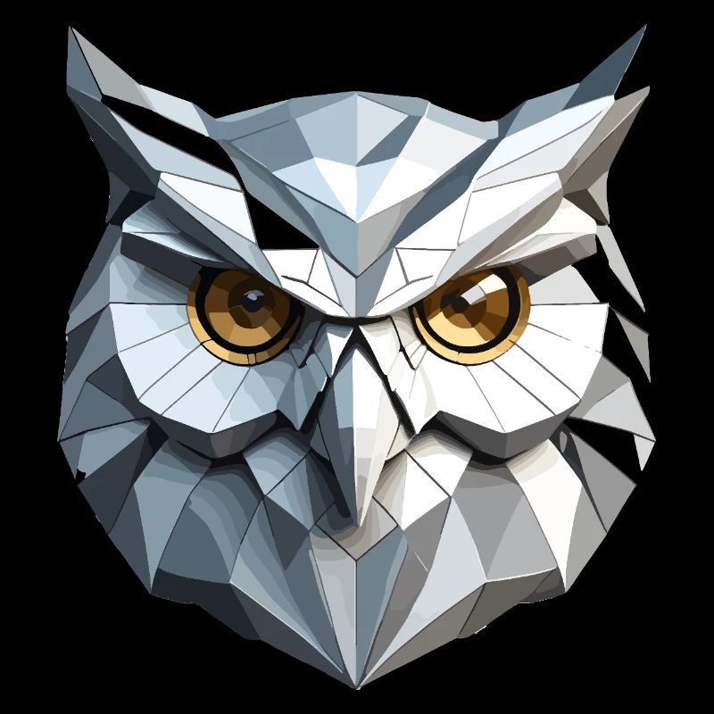 Owl Mask - Low Poly Design