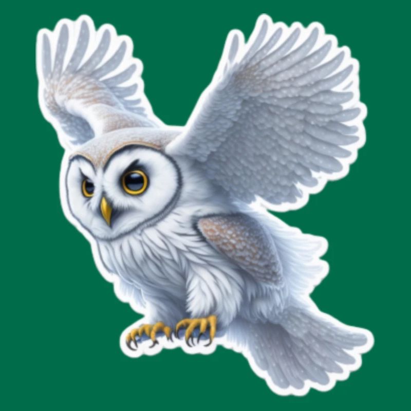 Himmlische Eulen-Aufkleber