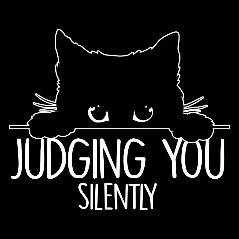 Funny Black Cat Judging You Silently Sarcastic Cat