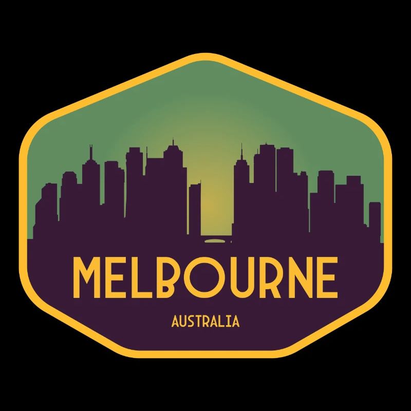 Melbourne Skyline Sunset