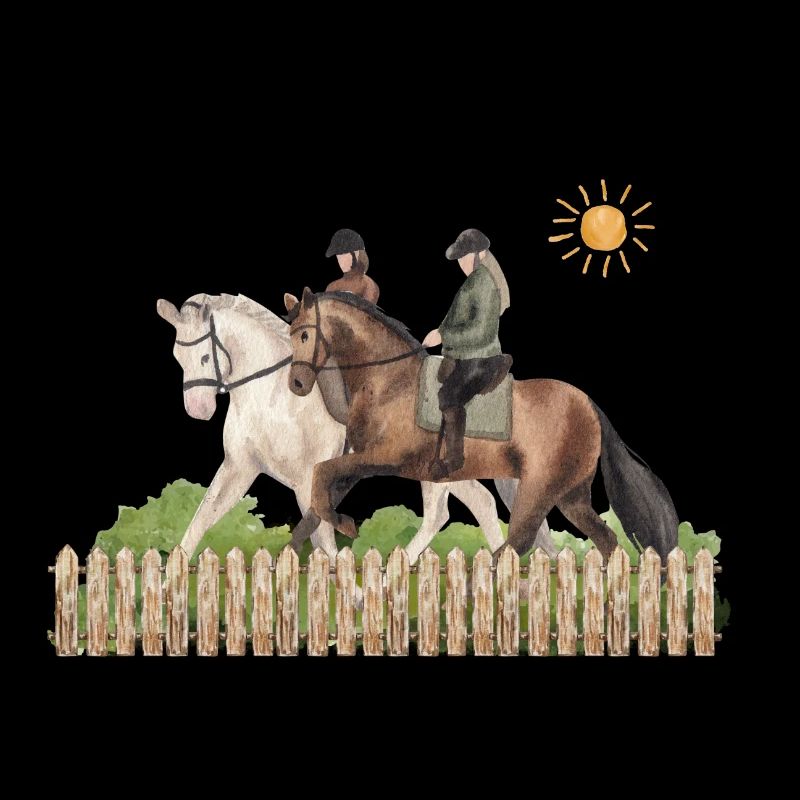 Balade à cheval avec un ami.