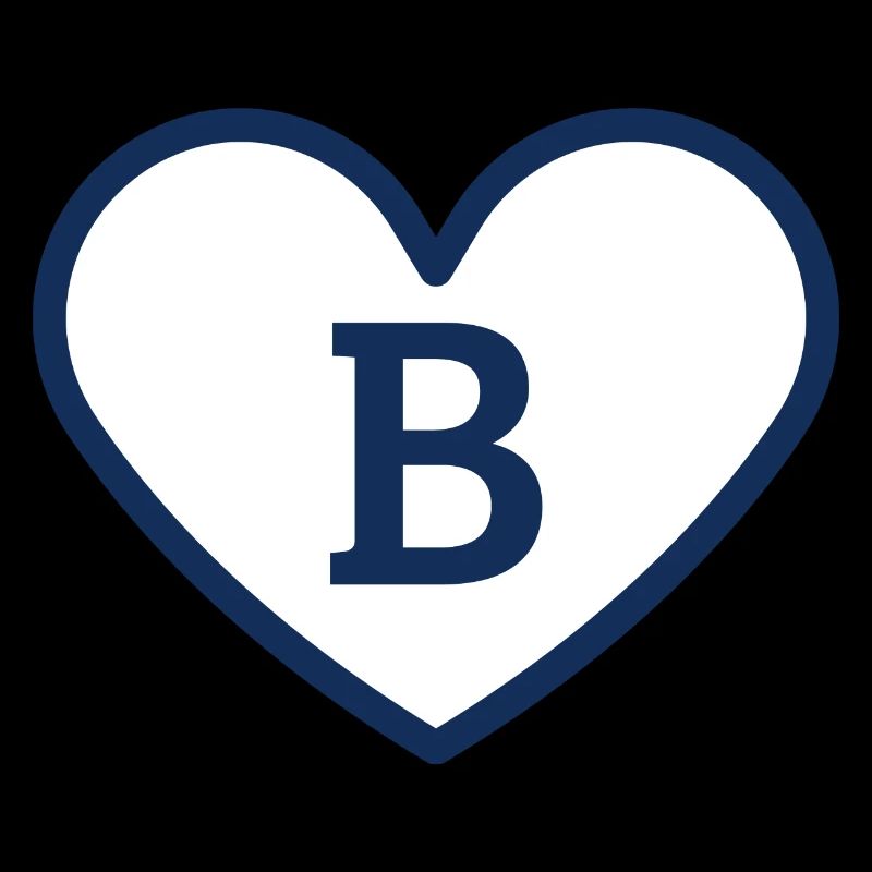 Buchstabe b Herz Sport Trend blau - Geschenkidee
