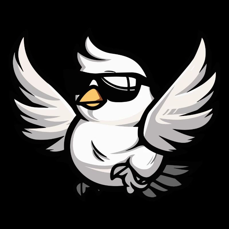 Taube Vogel Comic Cool