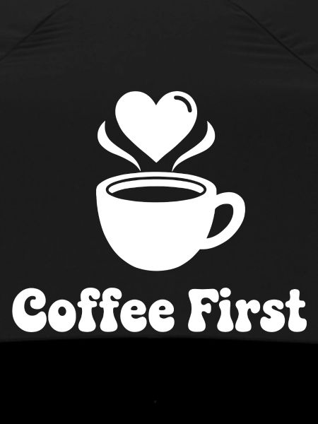 Coffee First Heart Design
