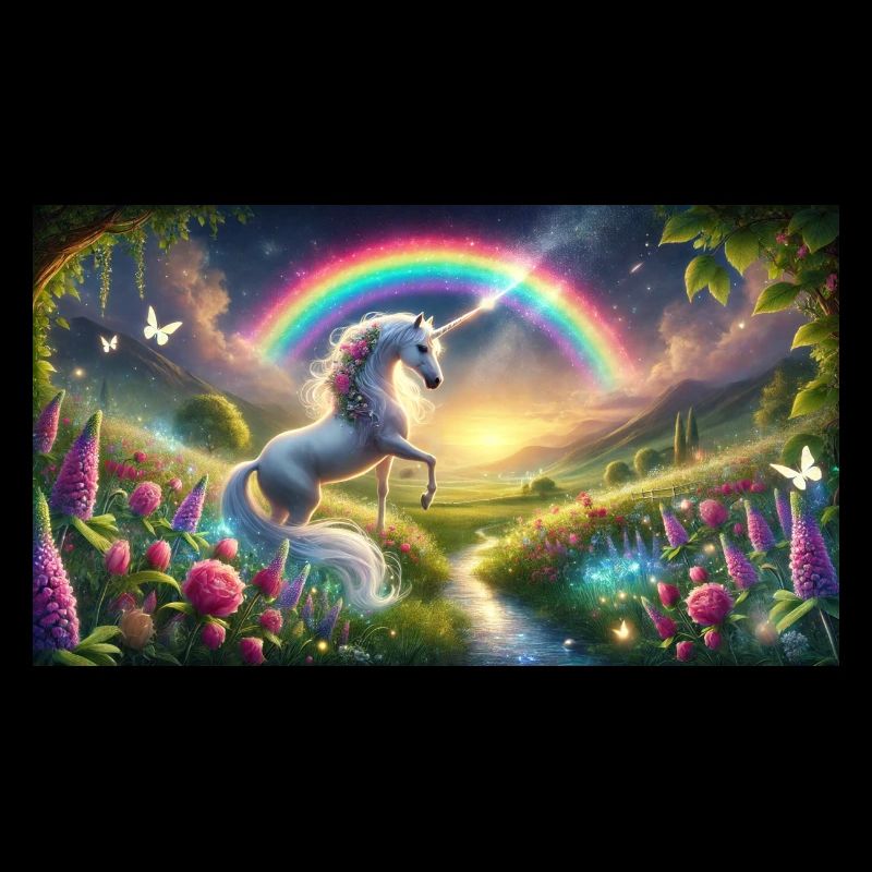 Licorne et arc-en-ciel
